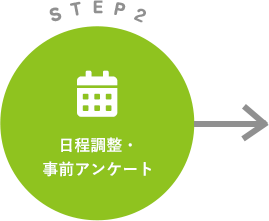 STEP.02 日程調整・事前アンケート