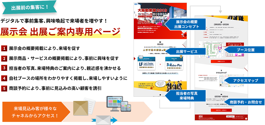 展示会 出展ご案内専用ページ