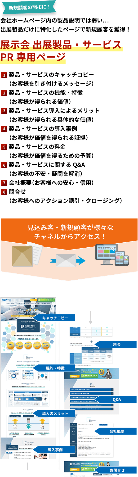 展示会 出展製品・サービスPR専用ページ